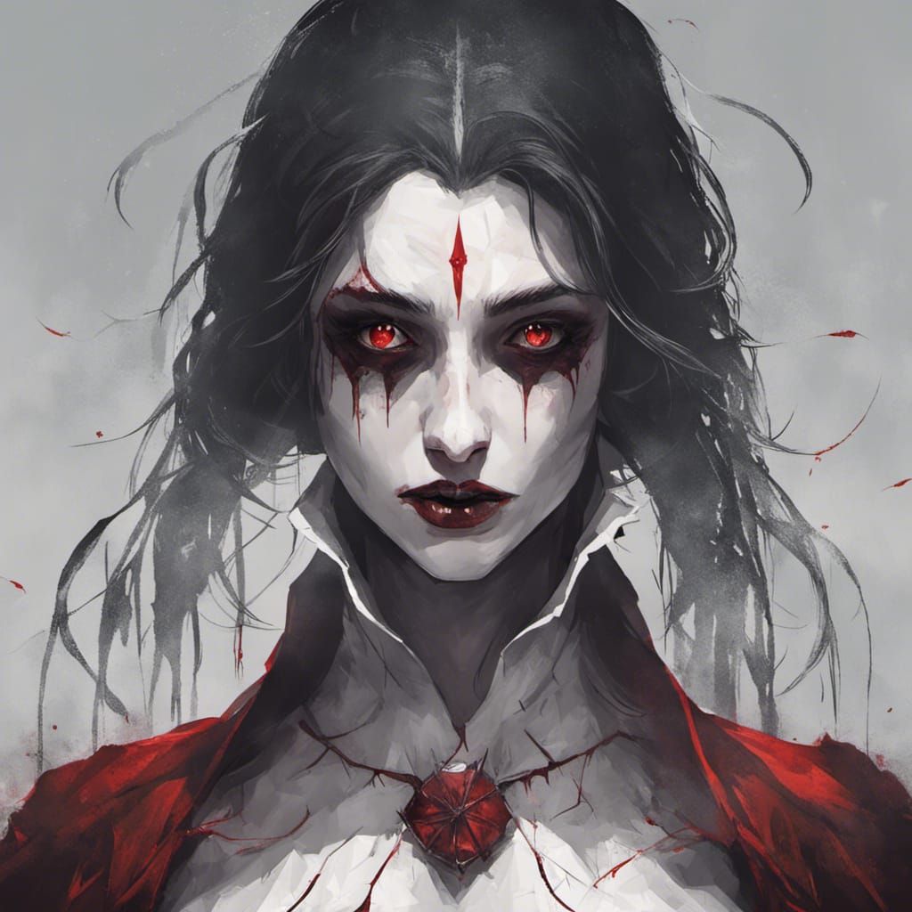 Powerful Vampire Girl Portrait