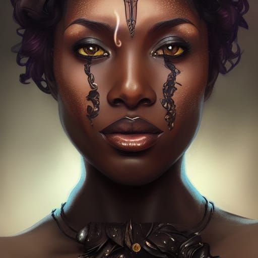Clockwork Witch Portrait in Hyperdetailed Digital Art