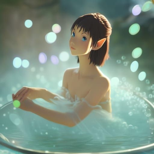 Elven Ballerina in Bubble Bath, Anime Key Visual