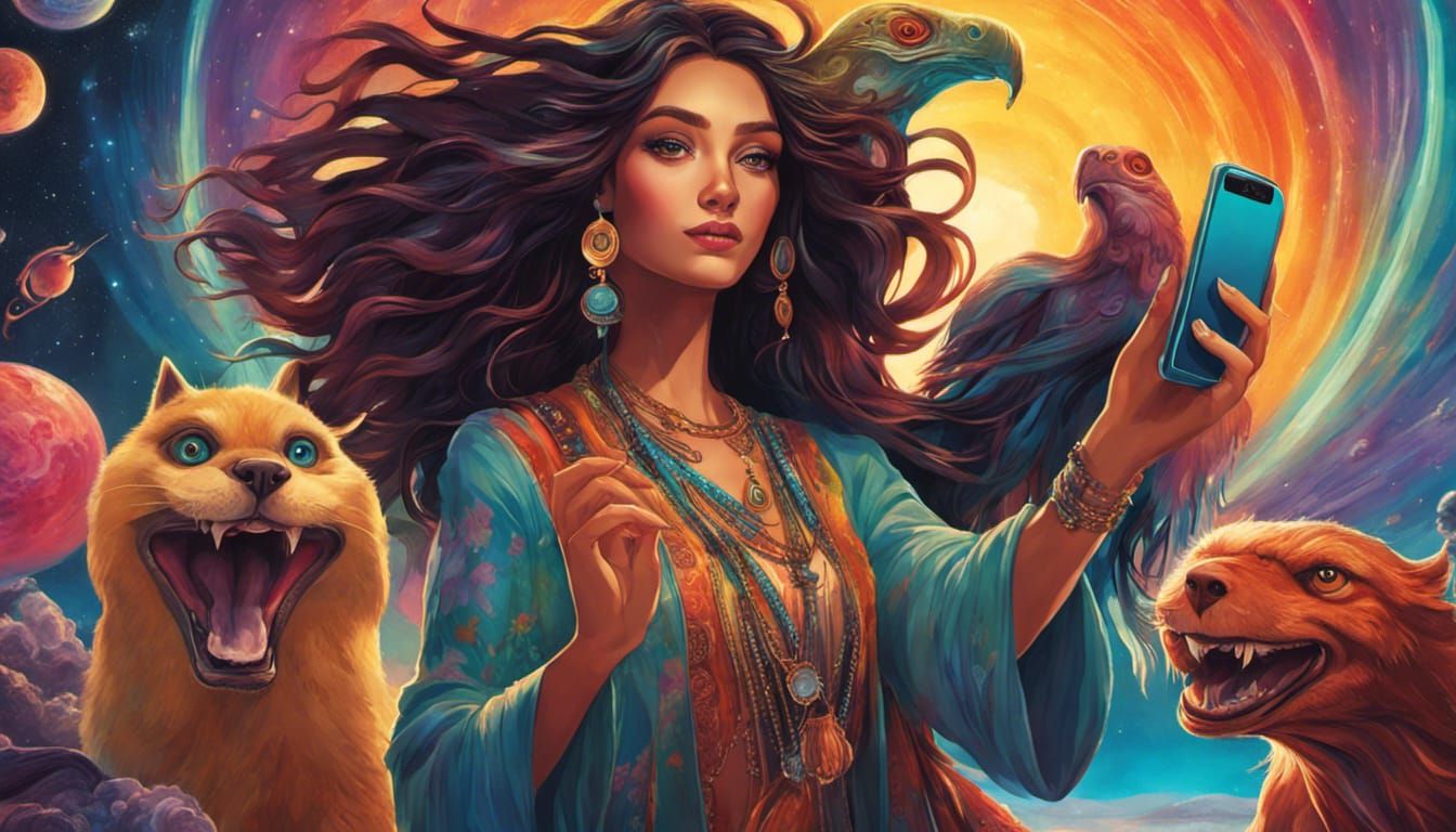 Hippy Selfie with Friends