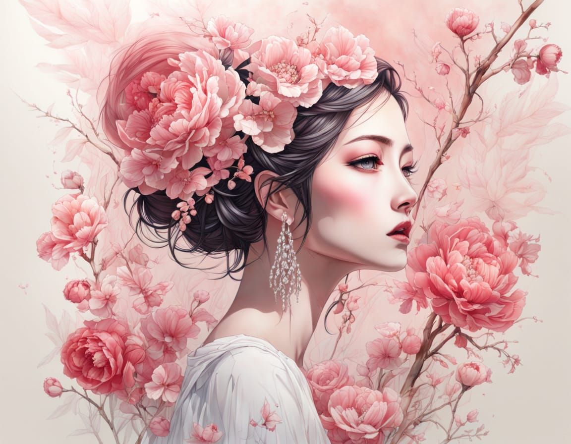 Feminine Portrait in Realistic Style