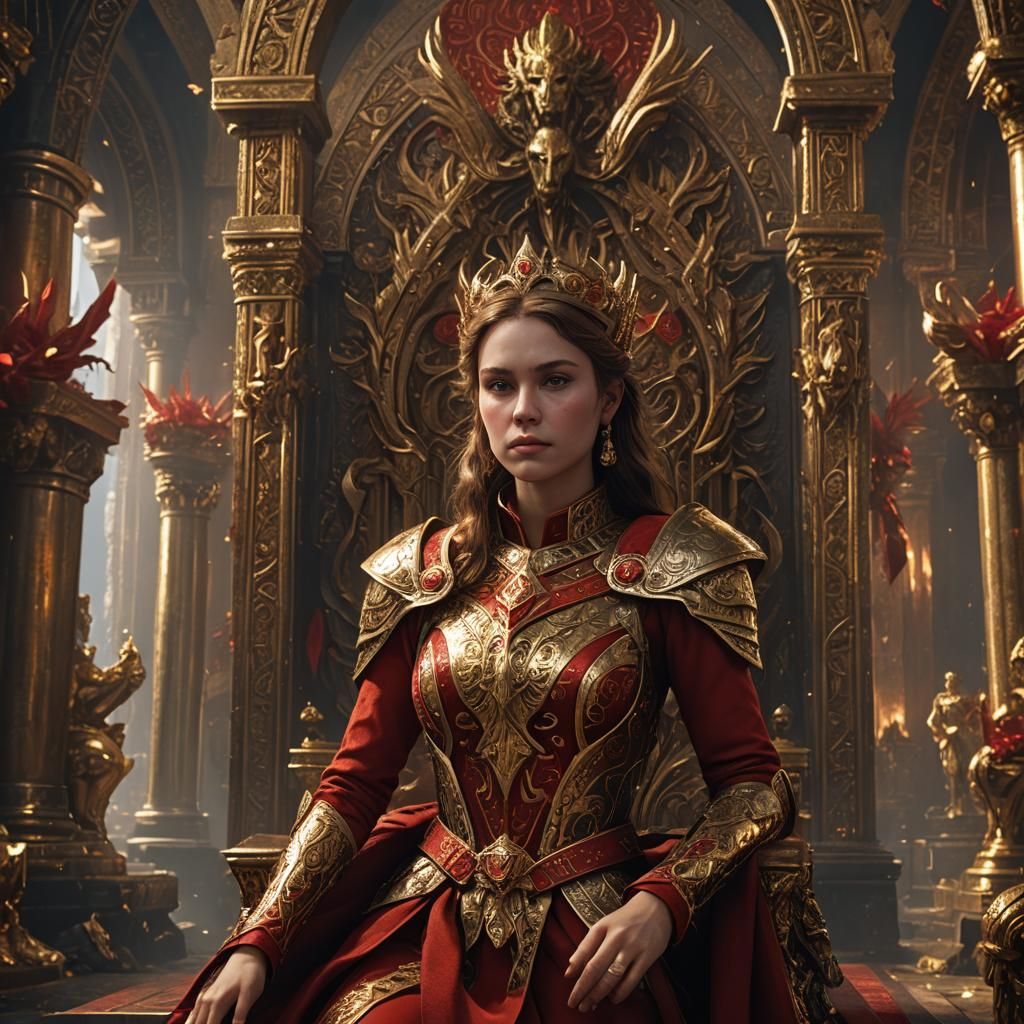 Rebecca in Poseidon's Throne Room: Fantasy Art