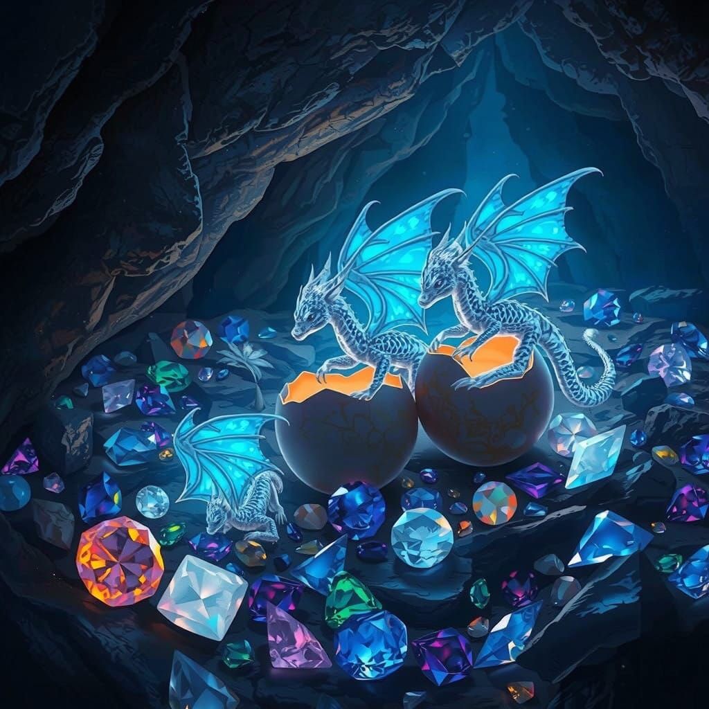 Dragon Eggs Awaken in Ancient Cave of Jewels