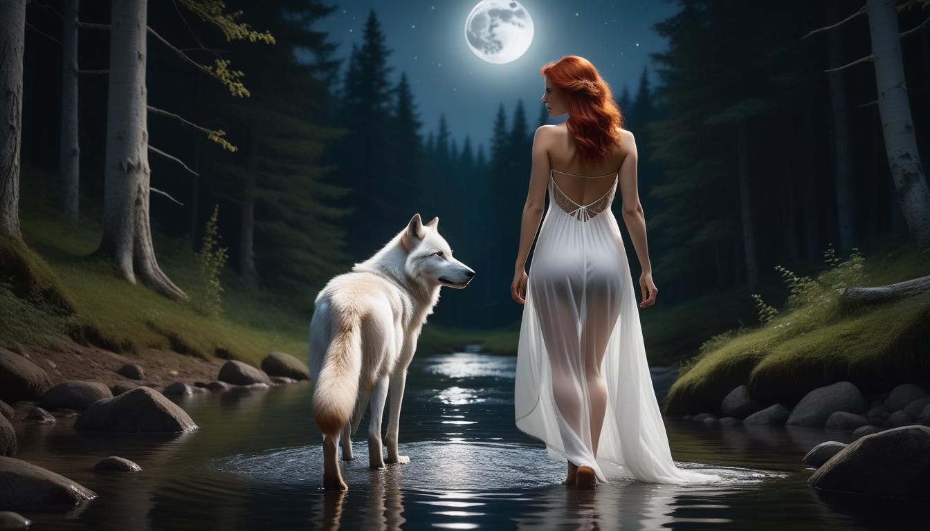 she walks with her wolf by moonlight #6