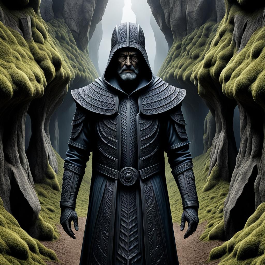 A Mysterious figure blocks your way.