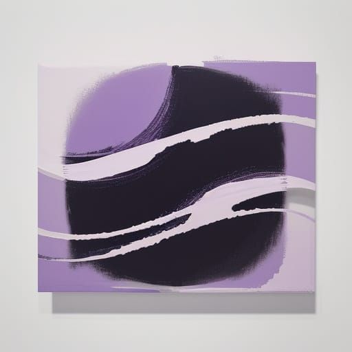 Vibrant Abstract Geometric Forms in Plum and Lavender