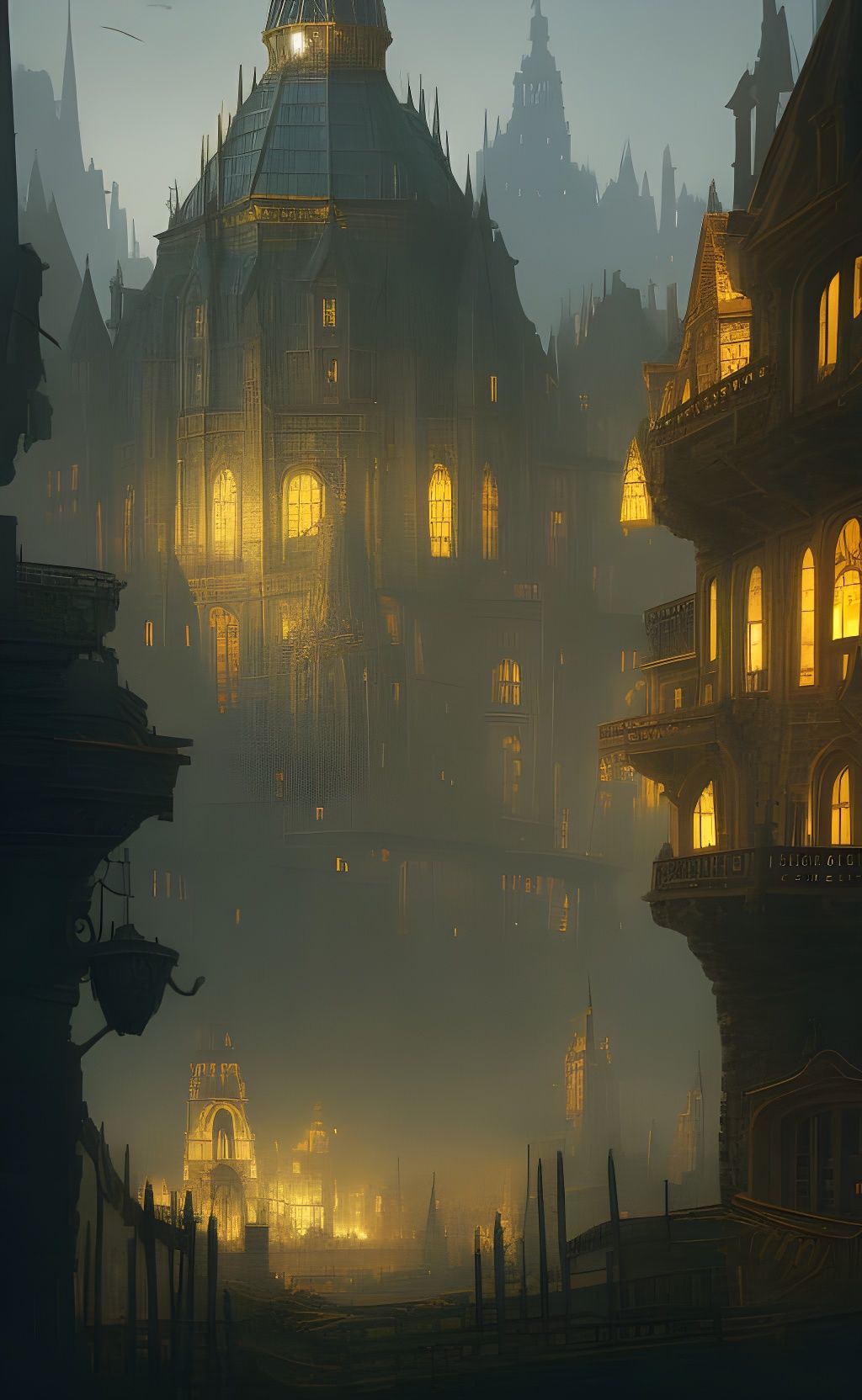 Fantasy Megapolis Concept Art in Unreal Engine 5