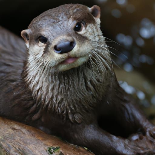 Adorable Otter Portrait in Natural Light