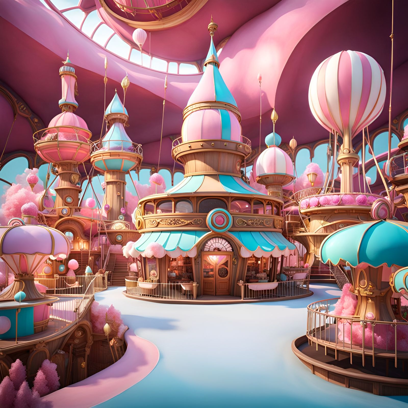 Steampunk Fantasy Amusement Park