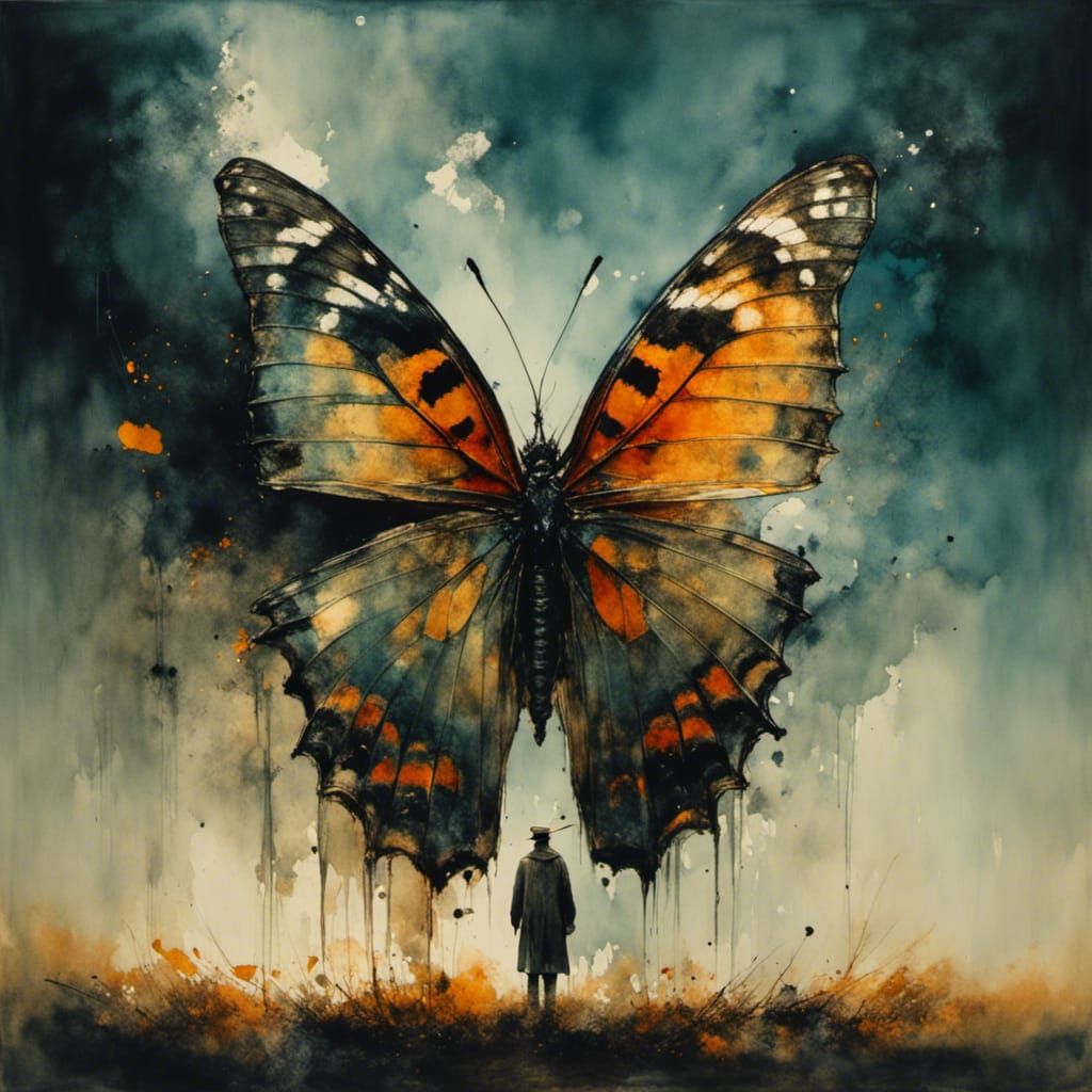 Butterfly Emerges: Cinematic Film Still