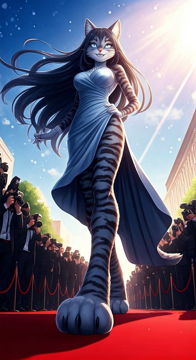 Fantasy Cat Goddess on the Red Carpet
