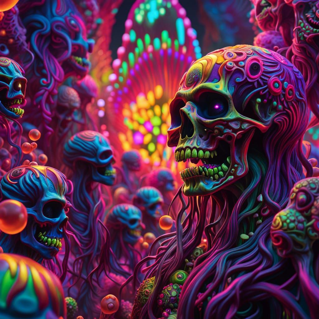 Psychedelic Undead Zombie Electroluminescent Masterpiece