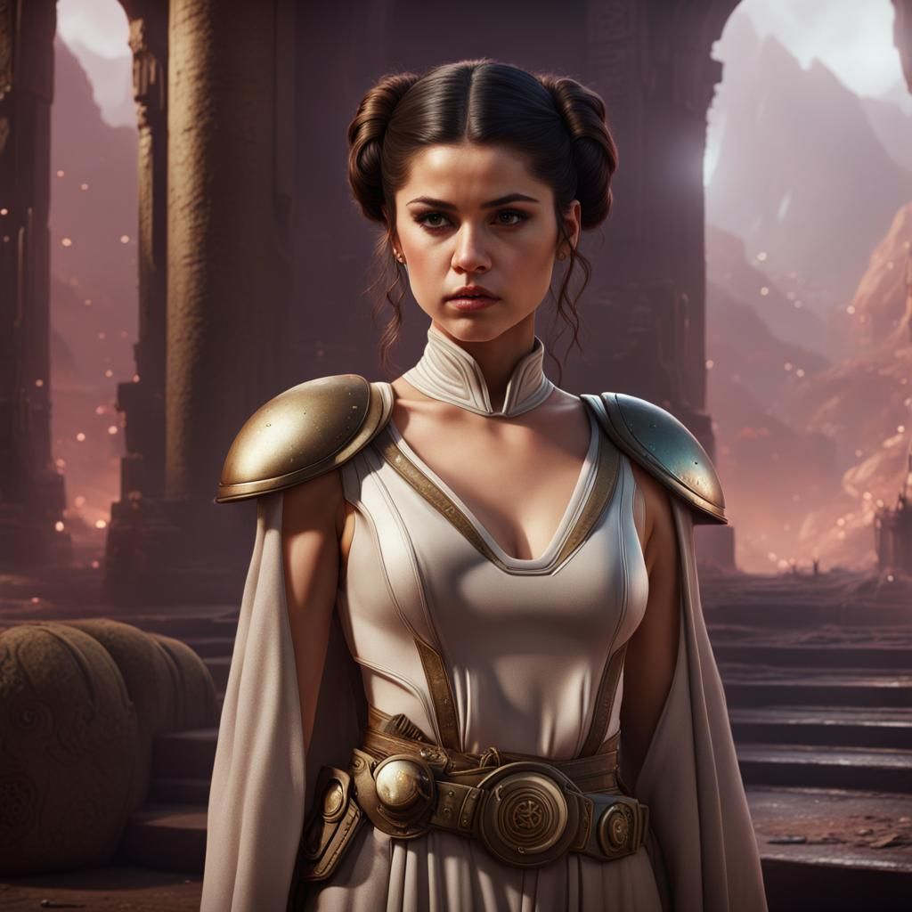 Princess Leia Fantasy Art in Detailed Matte Painting