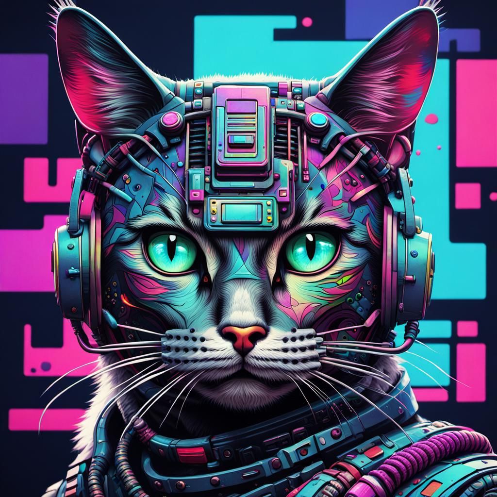 Vaporwave C64 game cover style pop art beauty beautiful cybo...