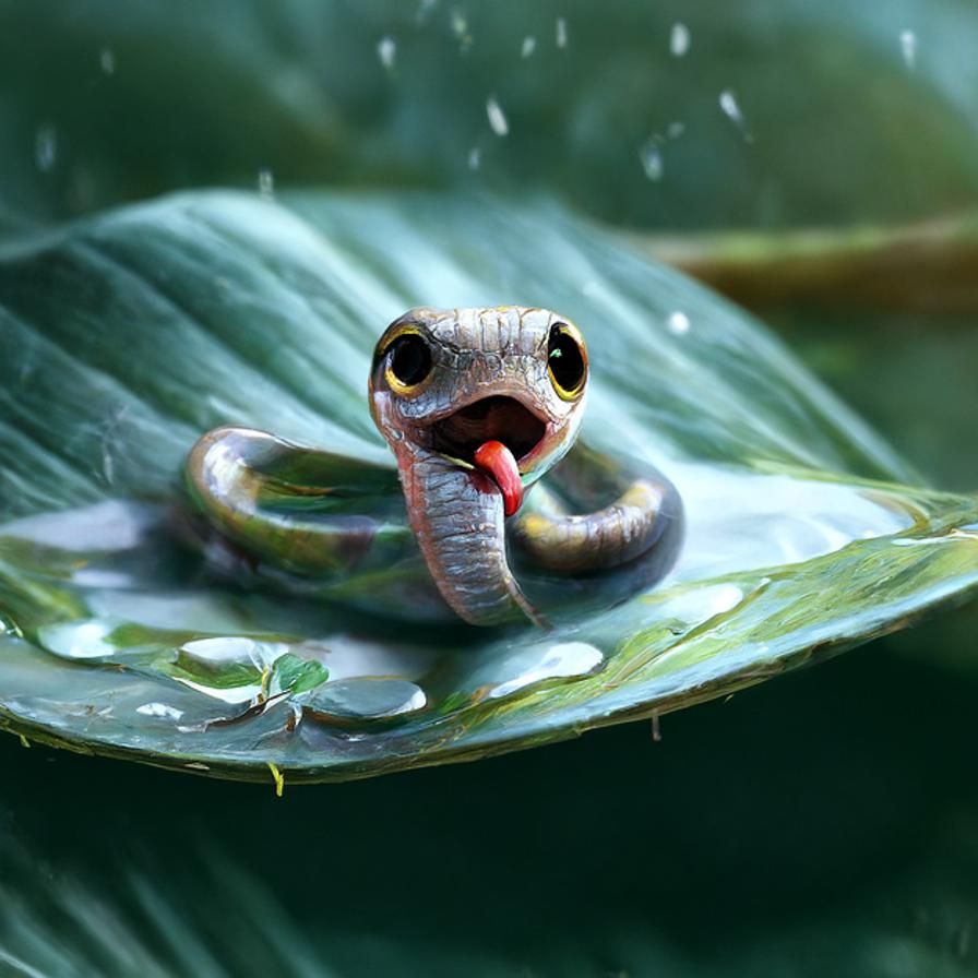 Cute small baby snake