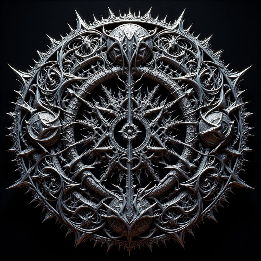 Gothic Halloween Geometry Abstract Art