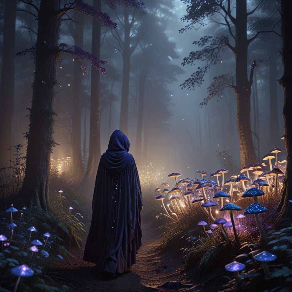 Ethereal Forest Encounter in Mystical Atmosphere