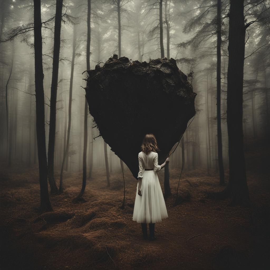 Dramatic Double Exposure Art Inspired by Sylvia Plath