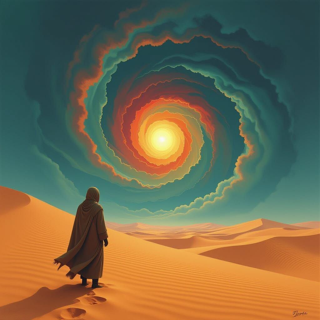 Desert's Edge: A Surreal Vision of Timelessness