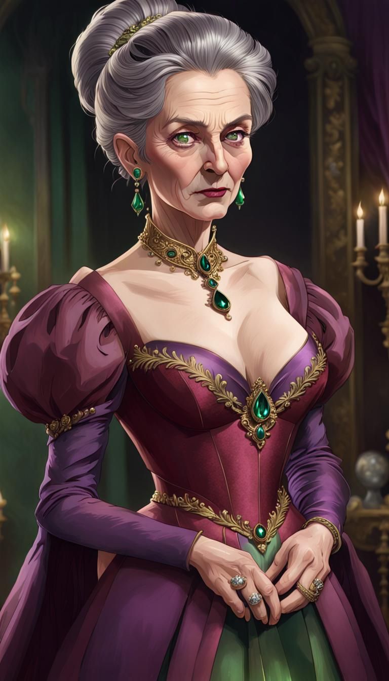 Detailed Portrait of an Elegant, Older Woman