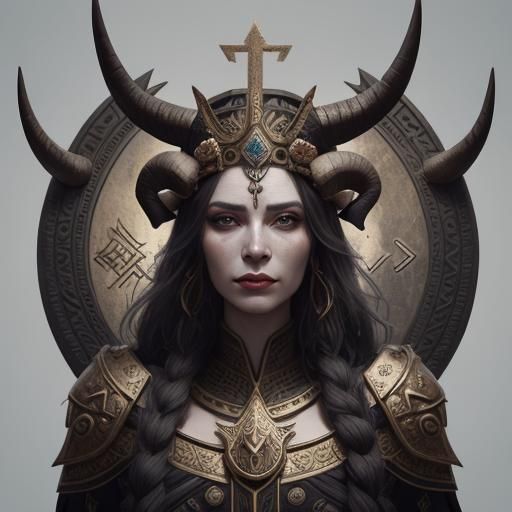 Iconography. Enlil was represented by the symbol of a horned cap, which consisted of up to seven superimposed pairs of o...