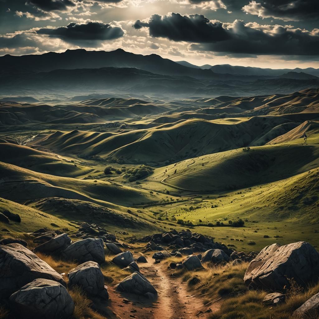 Hyperrealistic Landscape View in HDR