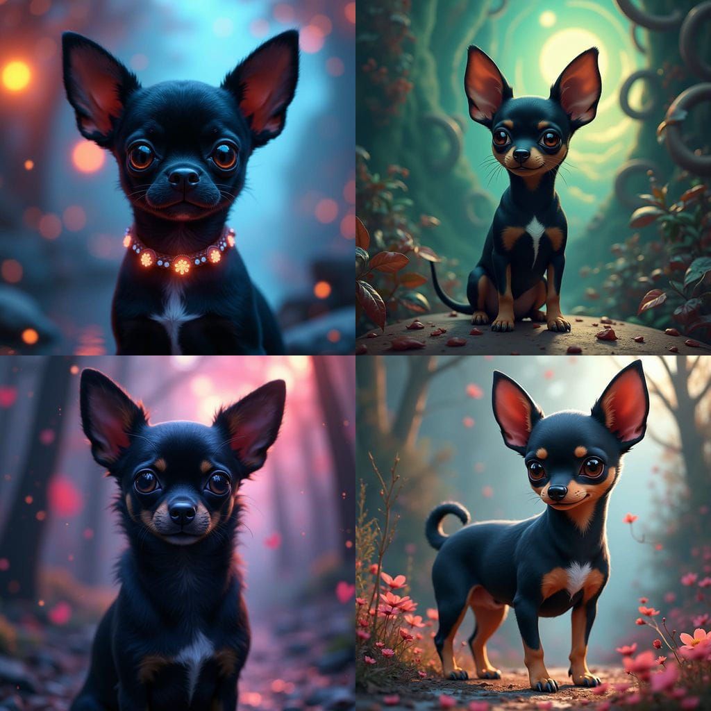 Fantastical Chihuahua in Deep, Detailed Matte Painting