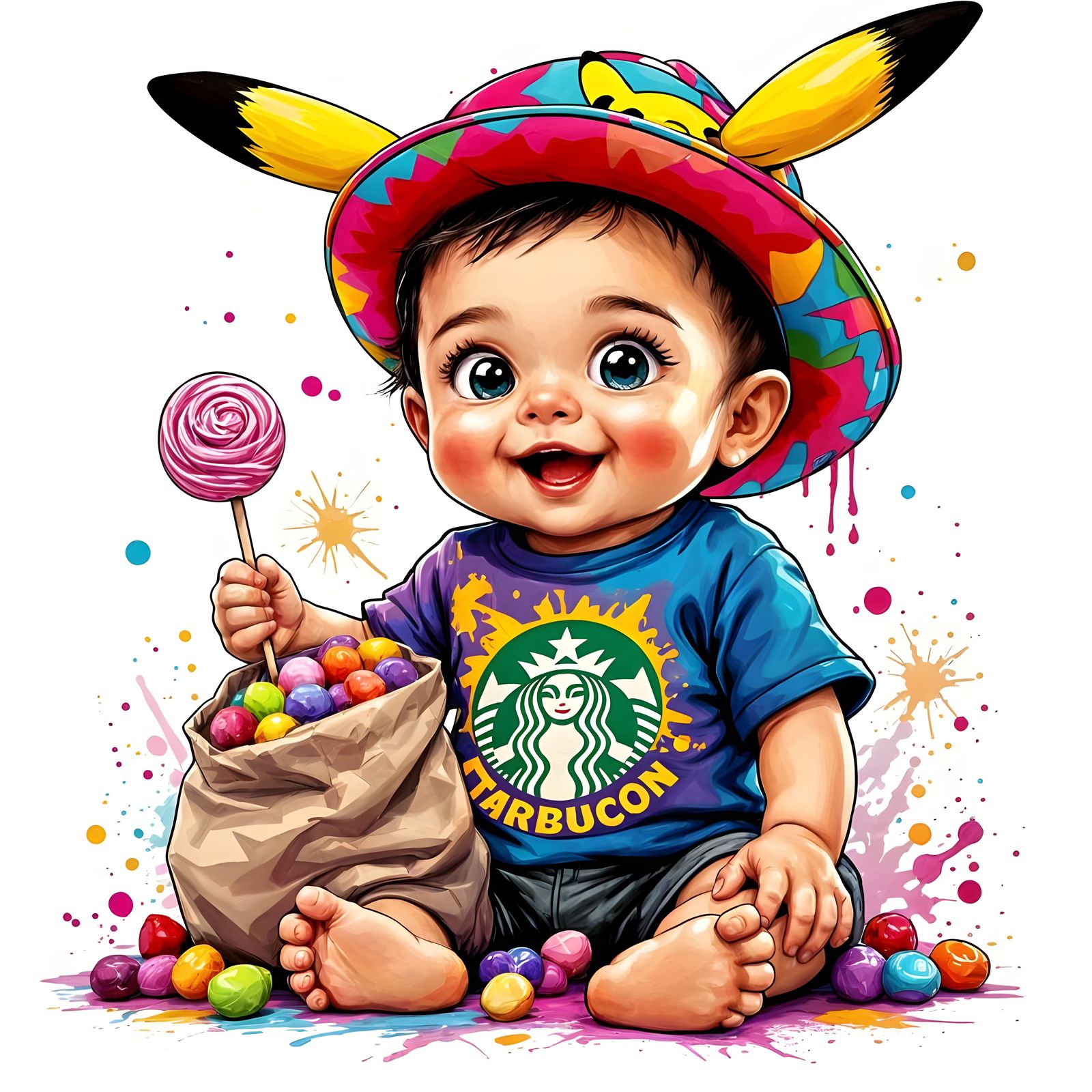 Vibrant Chicano-Inspired Baby Celebrates New Year with Pokém...