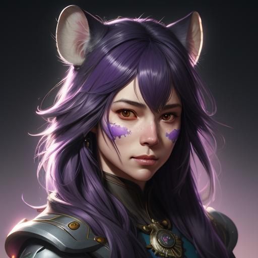 Cute Chinchilla Portrait in Hyperdetailed Digital Art