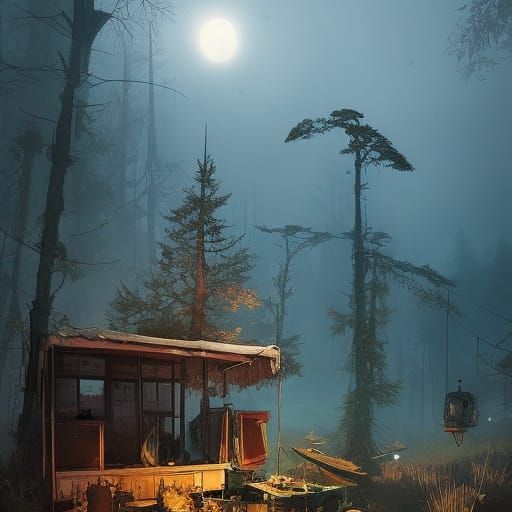 Cozy Loving Machines in Tim Burton Style