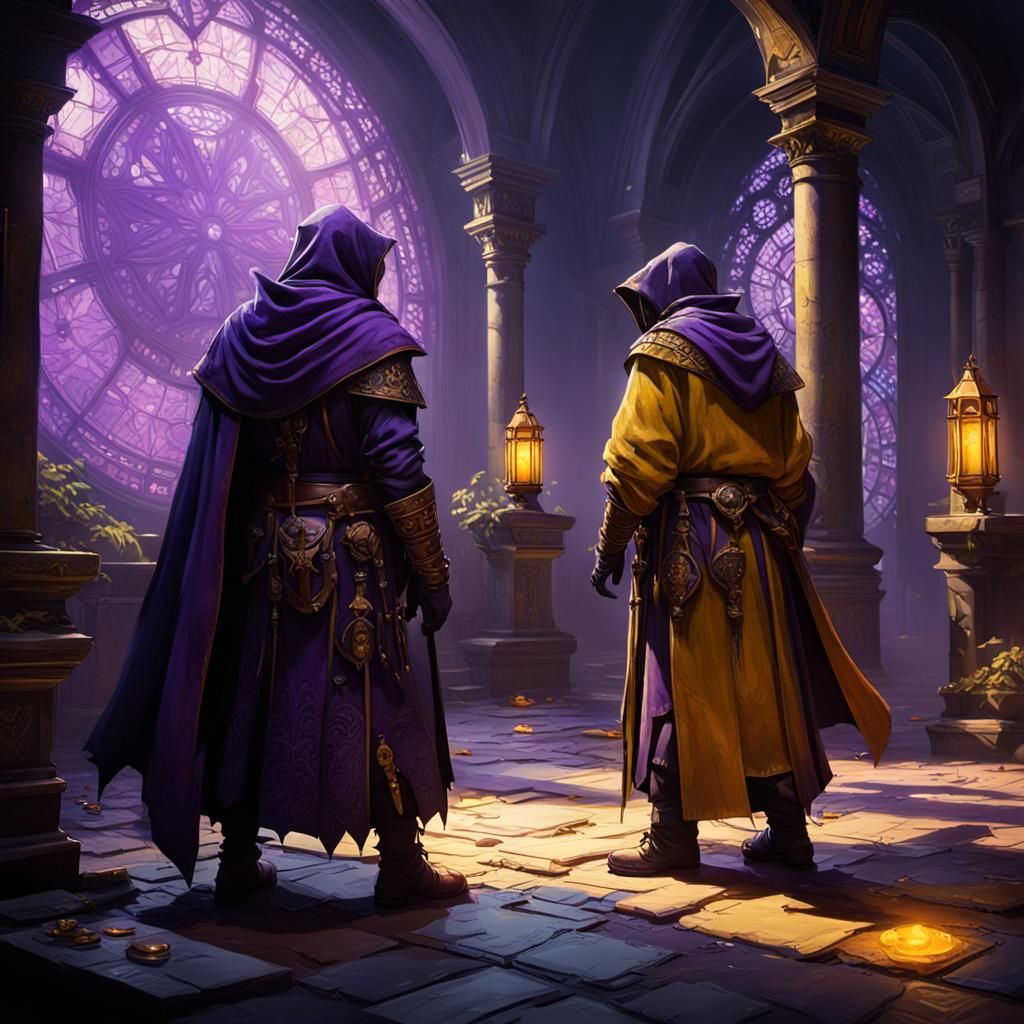 Rogues' Secret Meeting: Dark Fantasy Concept Art