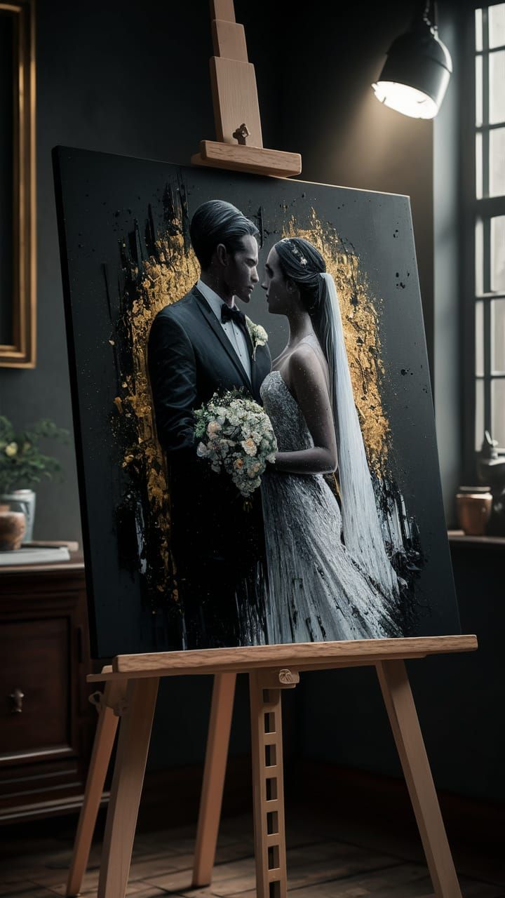 Black Wedding: Geometric Fauvism in Grunge Style