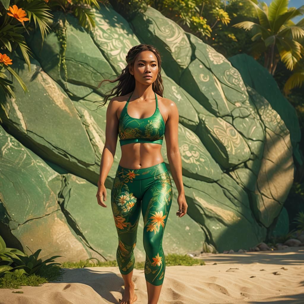 Filipina Woman in Sunlight: Digital Matte Painting