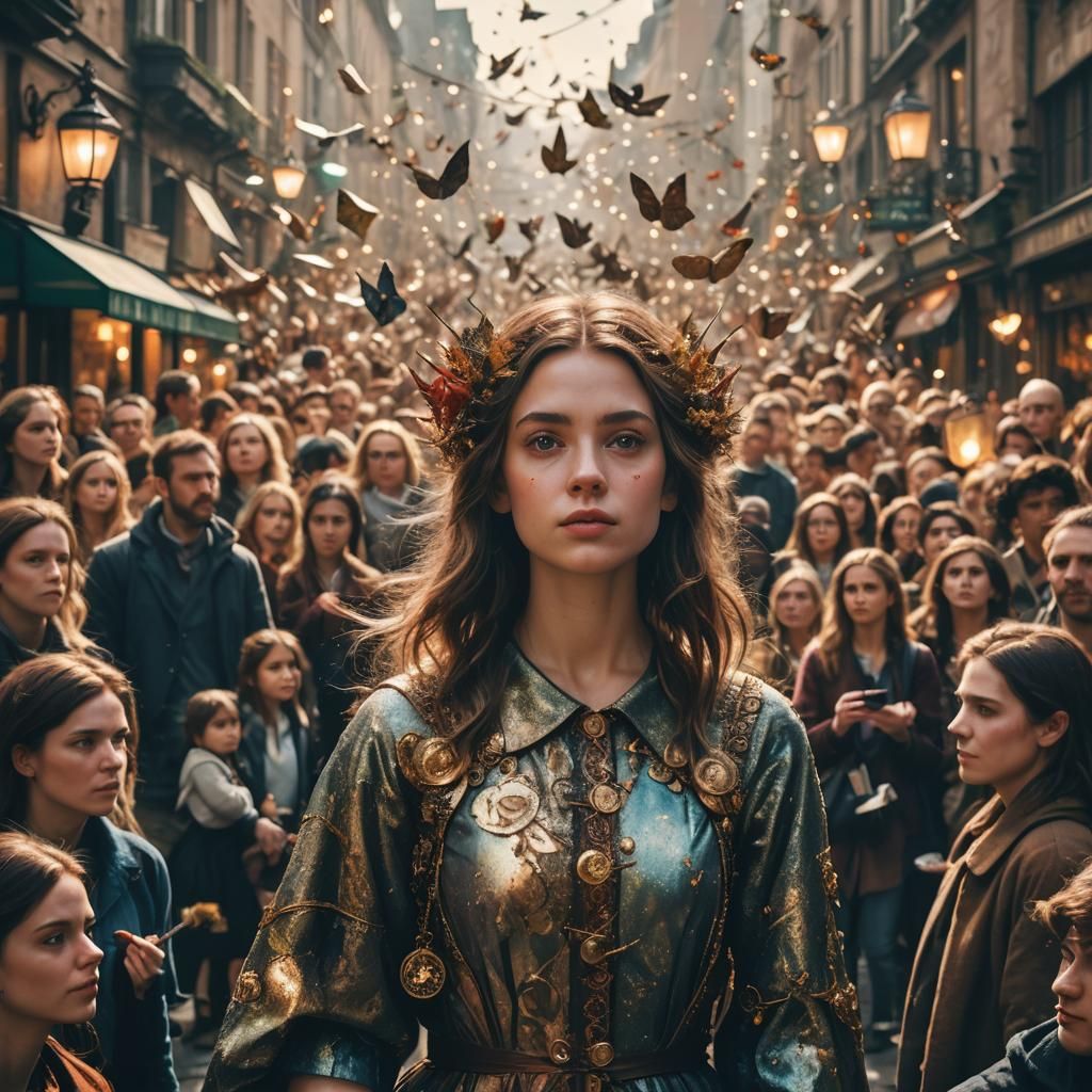 Romantic Fairytale Portrait in Goblin Academia Style