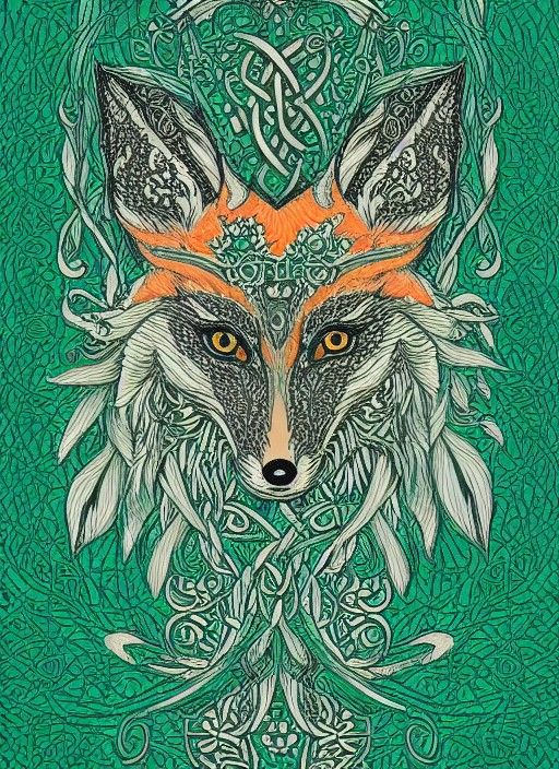 Celtic Fox Engraving: Spirit of Mischief