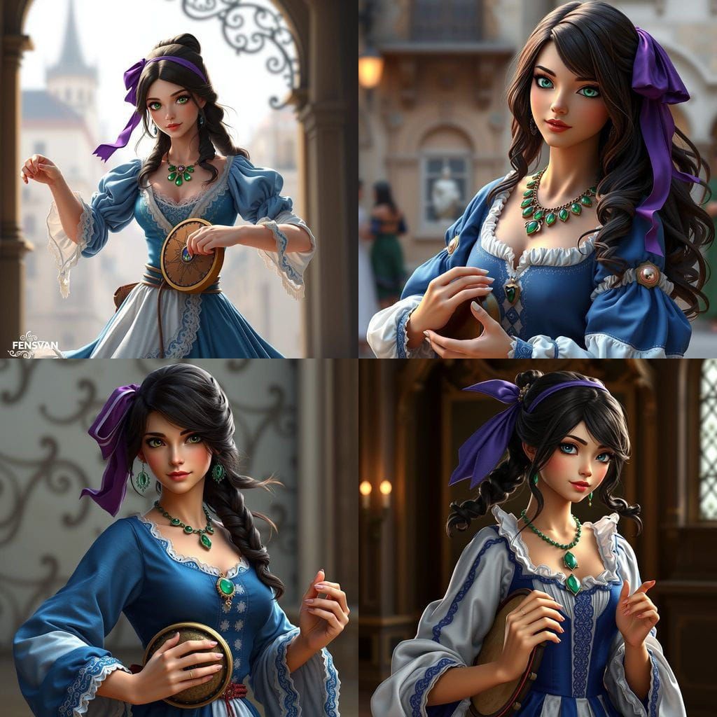 Romani Dancer in 15th Century Paris