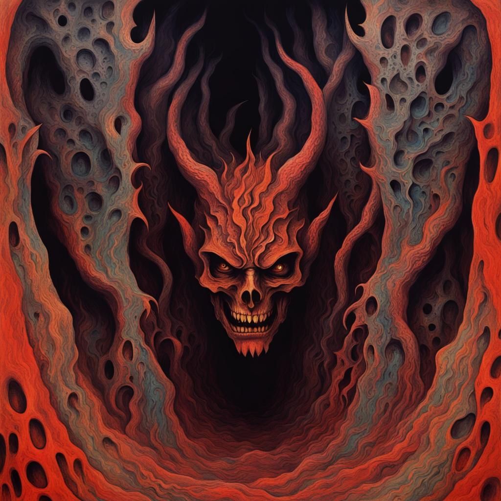 Abstract Demons in Mind's Hellscape