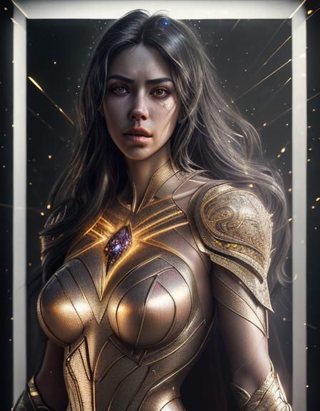 Fantasy Superheroine in Detailed 2.5D Digital Art