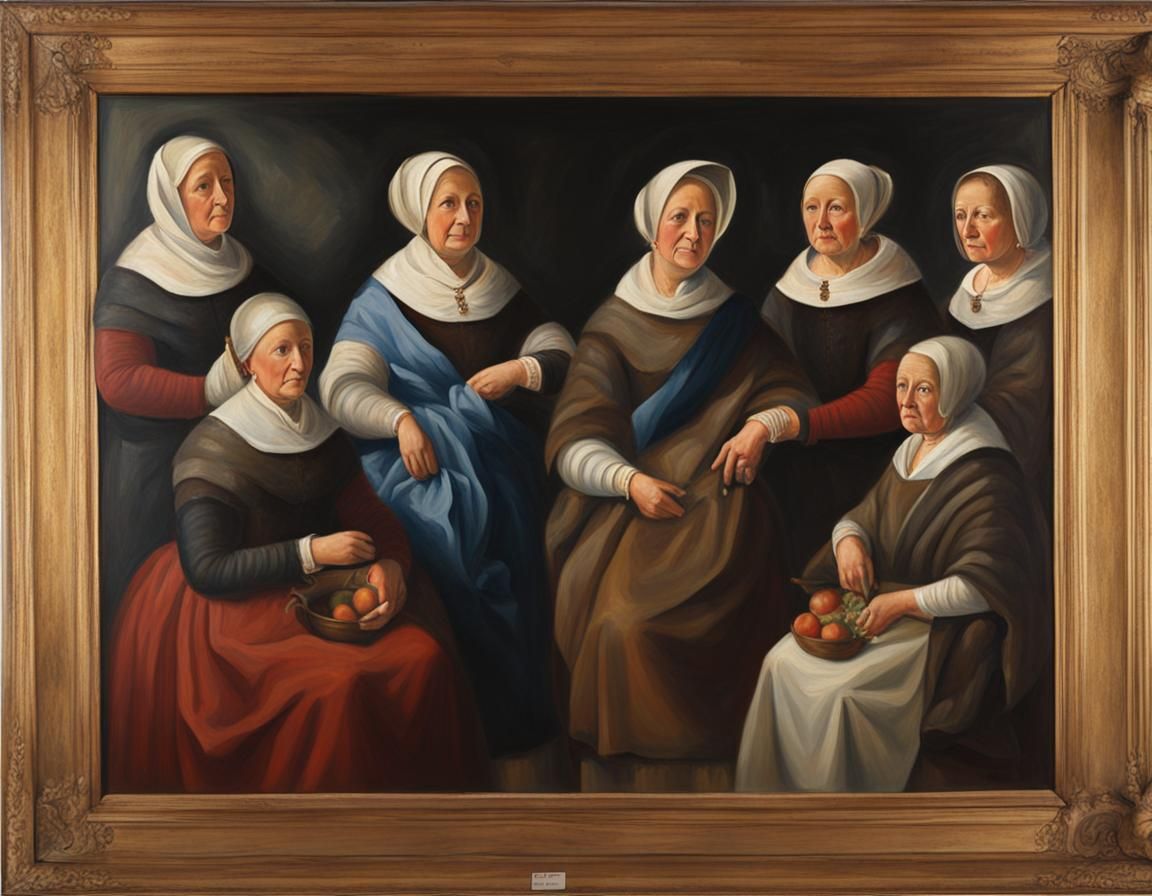 Florentine Oil Painting: Portrait of a Mature Woman