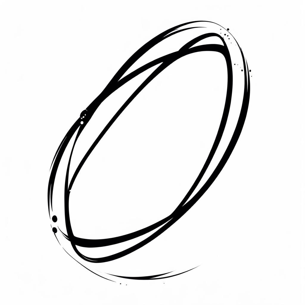 Minimalist Ink Tattoo Style Circular Portal