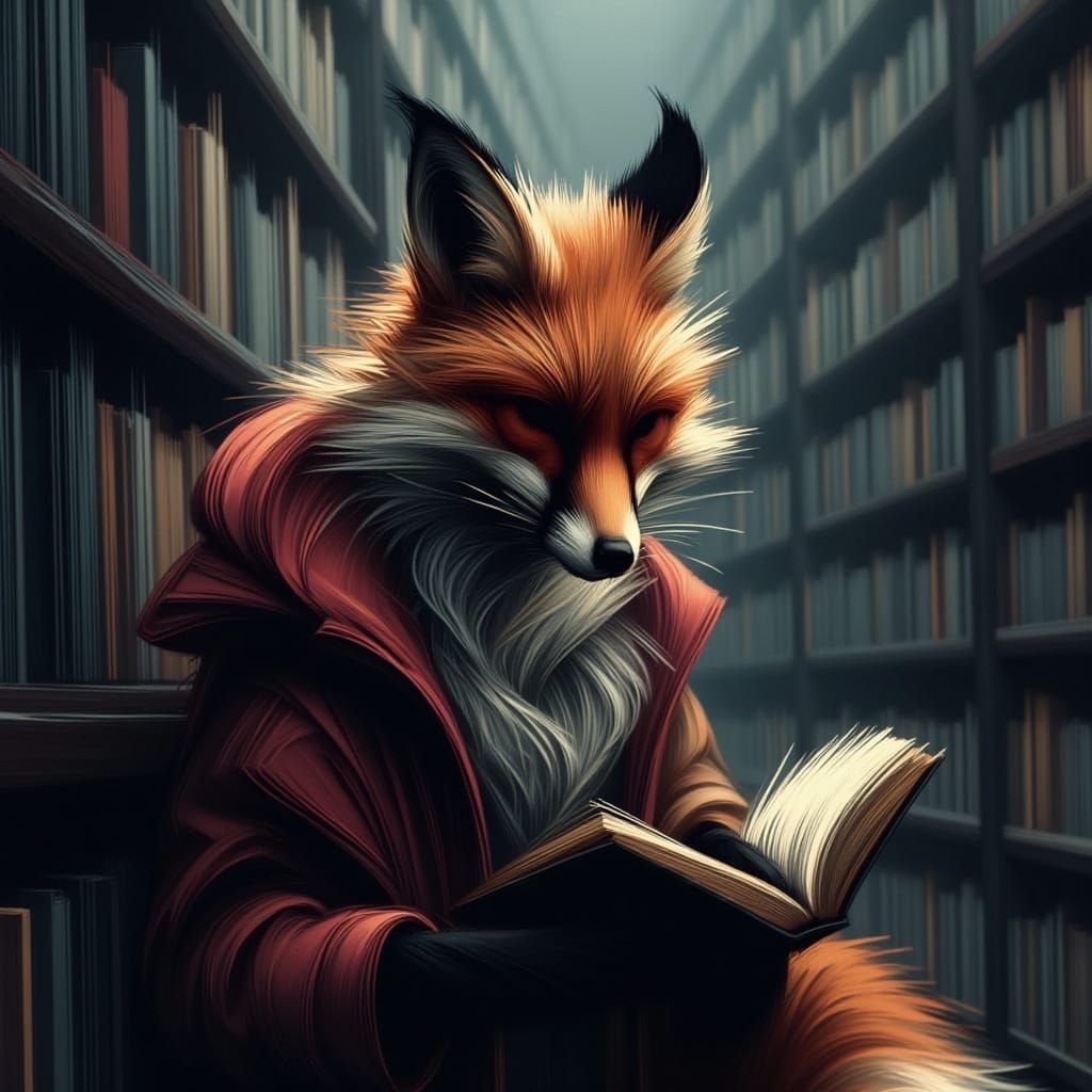 Mysterious Fox Lost in Library's Ancient Tomes