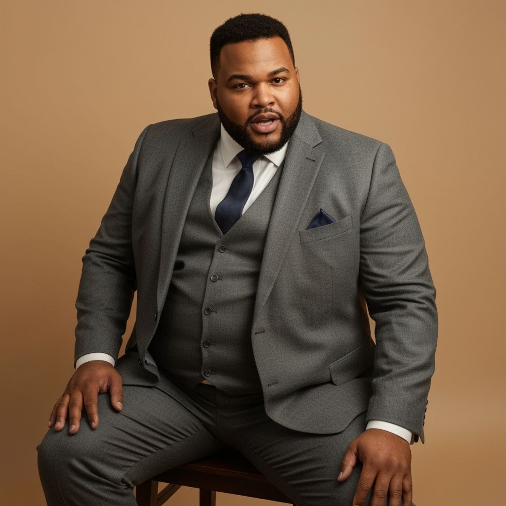 Confident Man in Suit: Realistic Portrait Photography