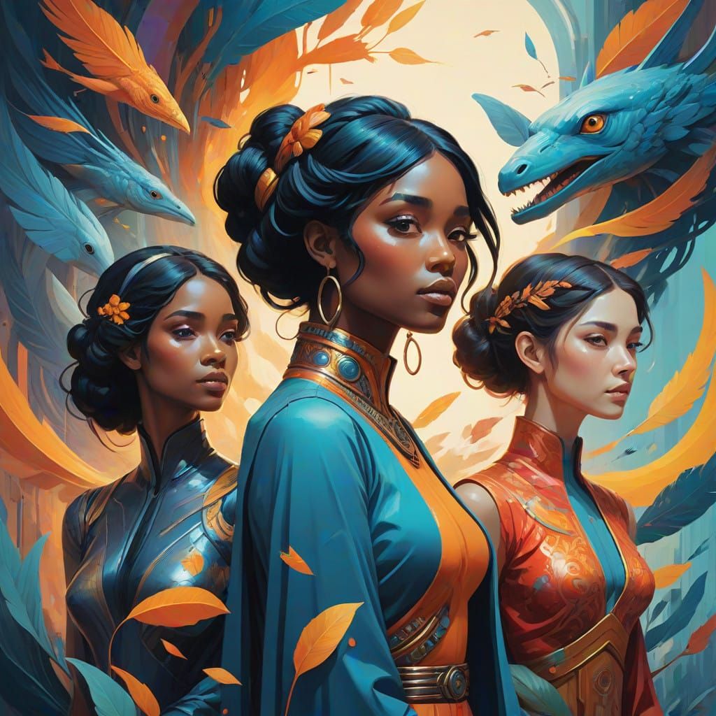 Vibrant Faces of Humanity Unite in Futuristic Harmony