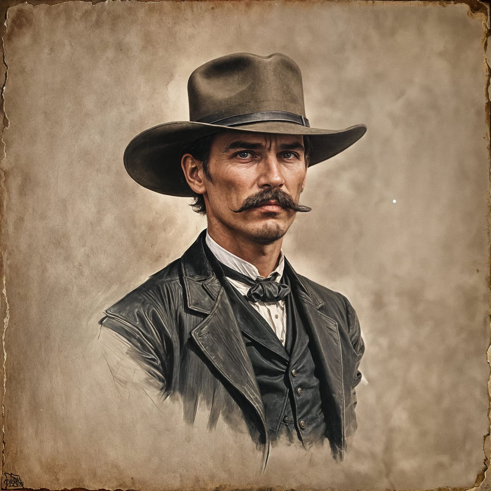Doc Holliday Portrait in Modern Style
