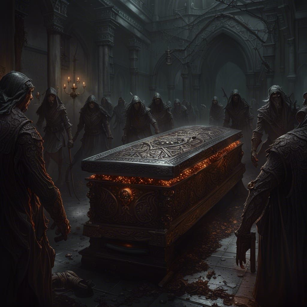 Cryptbound Stalkers: Dark Fantasy Concept Art in 8K