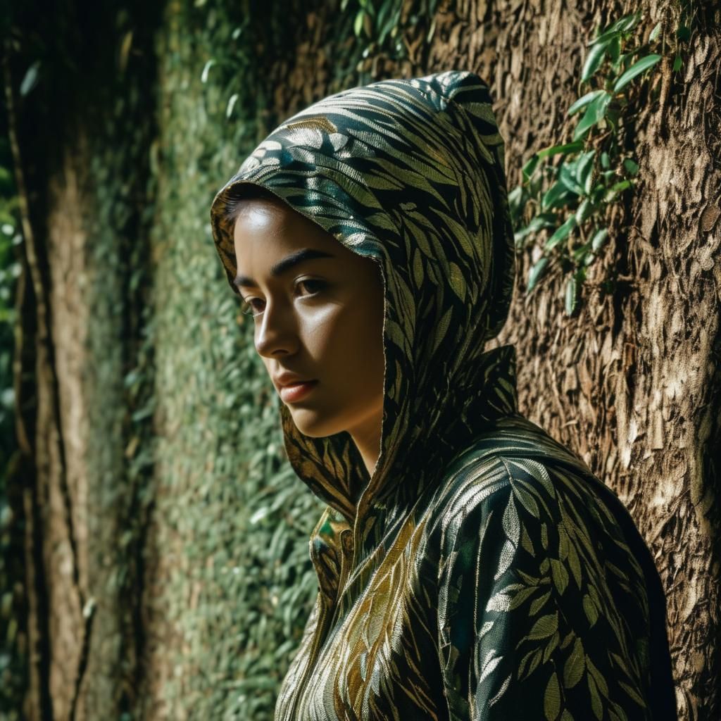 Person in Shadow: Hyper-Realistic Digital Art