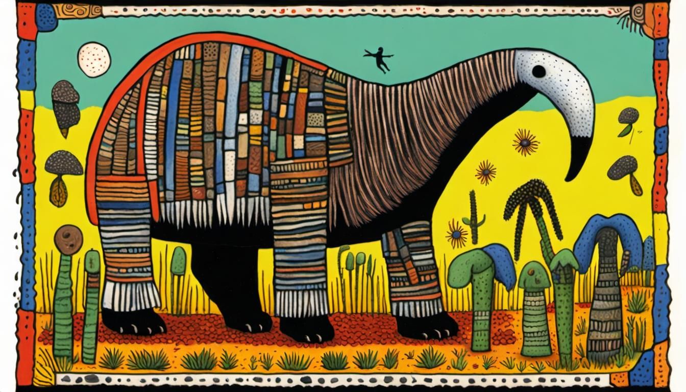 Anteater Ride in South America, Art Brut Style