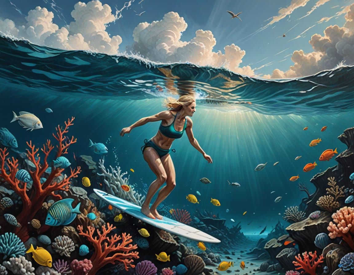 Contrasting Ocean Worlds: A Climate Change Illustration