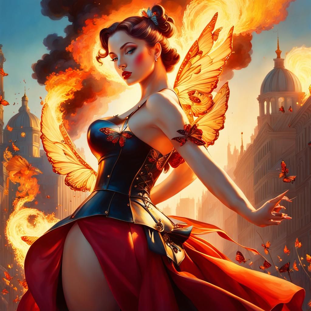 Burning Butterflies Light Up the City