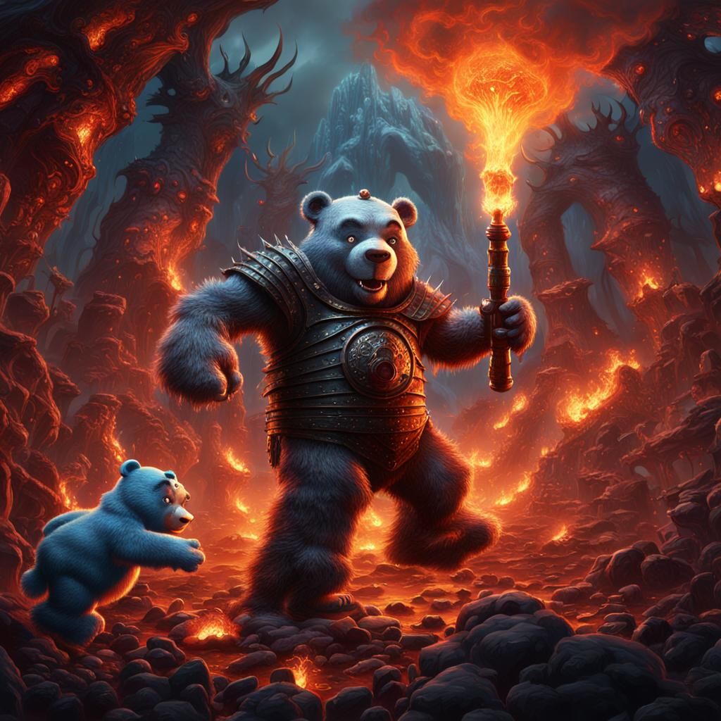 Epic Battle: Pinhead Versus Care Bears in Hell